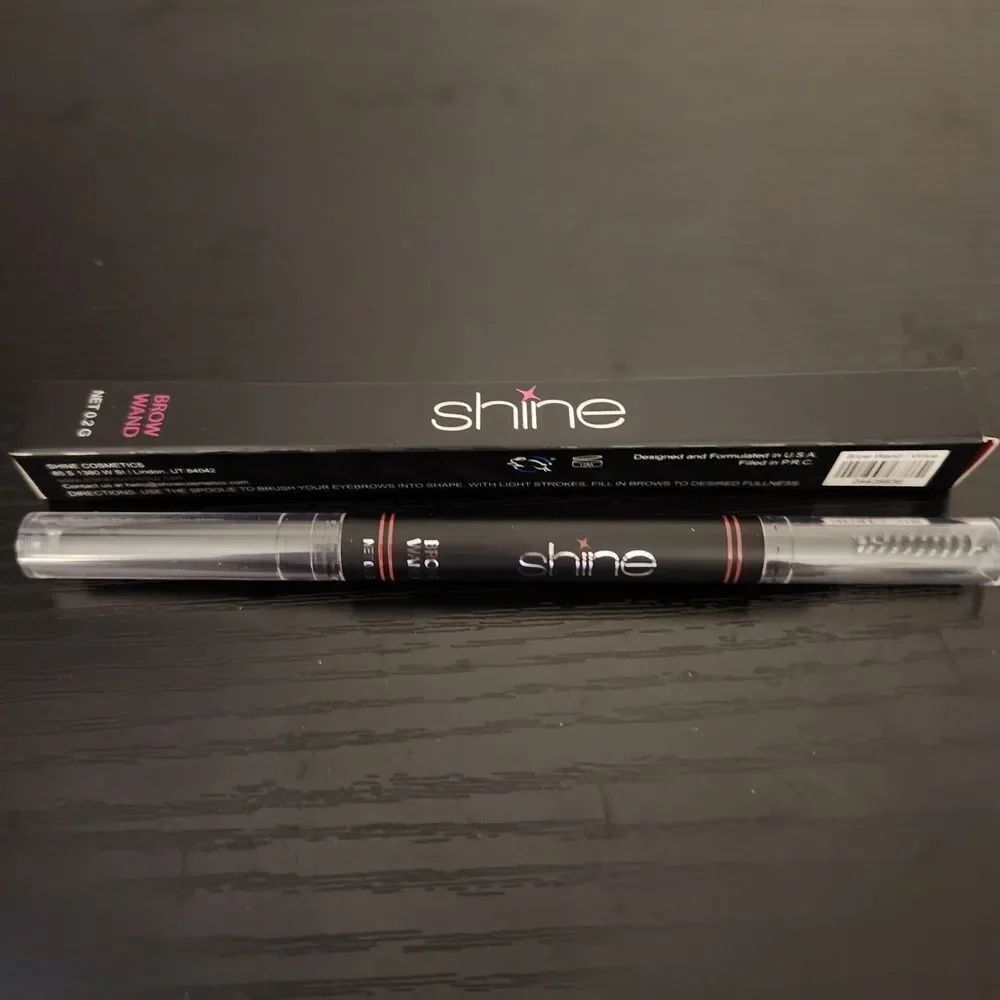 Shine Cosmetics Dual-Ended Brow Wand Pencil & Spoolie in Shade Virtue